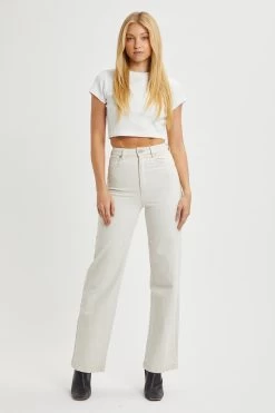 ABRAND JEANS A 94 High & Wide White Sand Jean