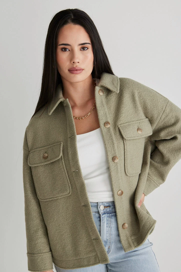 Pinot Sage Mini Boucle Oversized Shacket 3 Pinot Sage Mini Boucle Oversized Shacket