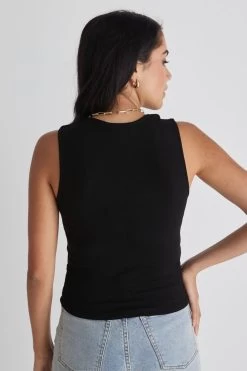 Positive Black Rib Square Neck Tank 9 Positive Black Rib Square Neck Tank -Fashion Clothing Store F826DE52 AC49 4938 A09E 792DD7ED7690 1 201 a