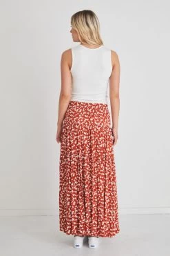 Playful Copper Ditsy Elastic Back Tiered Maxi Skirt 13 Playful Copper Ditsy Elastic Back Tiered Maxi Skirt -Fashion Clothing Store FD4C4C38 8050 49A0 8171 9CCFFD2BB262 1 105 c