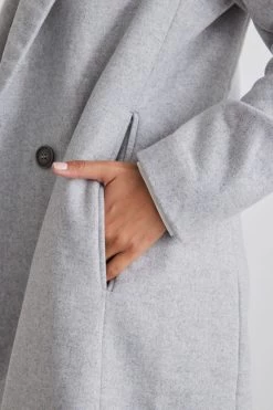 Wall St Grey Longline Coat -Fashion Clothing Store FD7EEAF8 7774 4F20 BEA9 CCF3BFED1FA5 1 105 c
