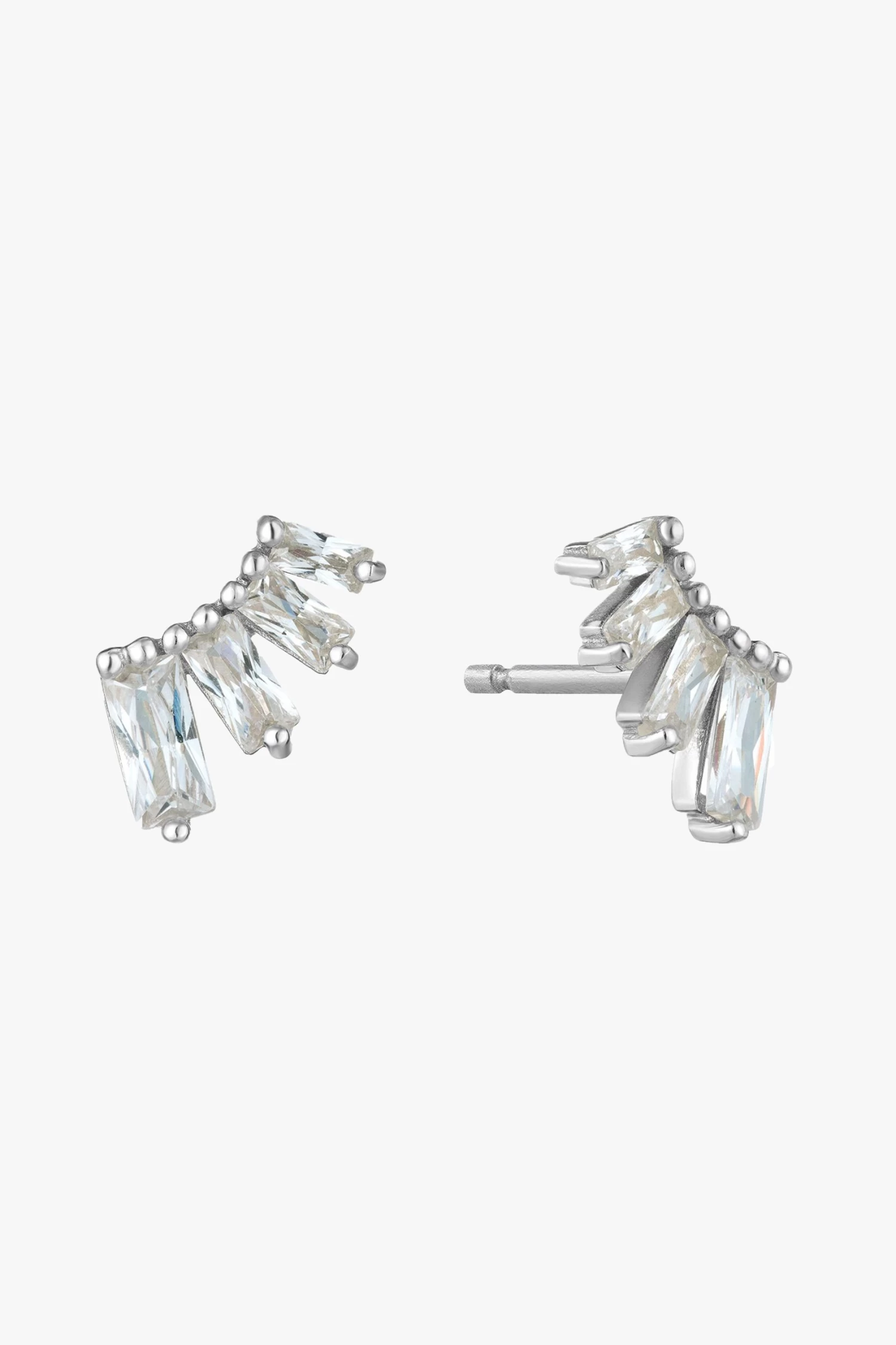 Ania Haie Glow Getter Crystal Silver Bar Stud Earrings 3 Ania Haie Glow Getter Crystal Silver Bar Stud Earrings