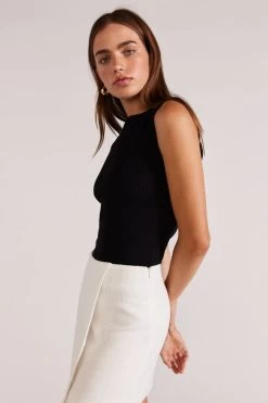 Gracie Black Knit Tank -Fashion Clothing Store GRACIE KNIT TANK Staple the Label 3 2048x 1