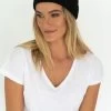 Keely Black Rib Beanie 2 Keely Black Rib Beanie -Fashion Clothing Store HA66 KEELYBEANIE BLACK 4 1