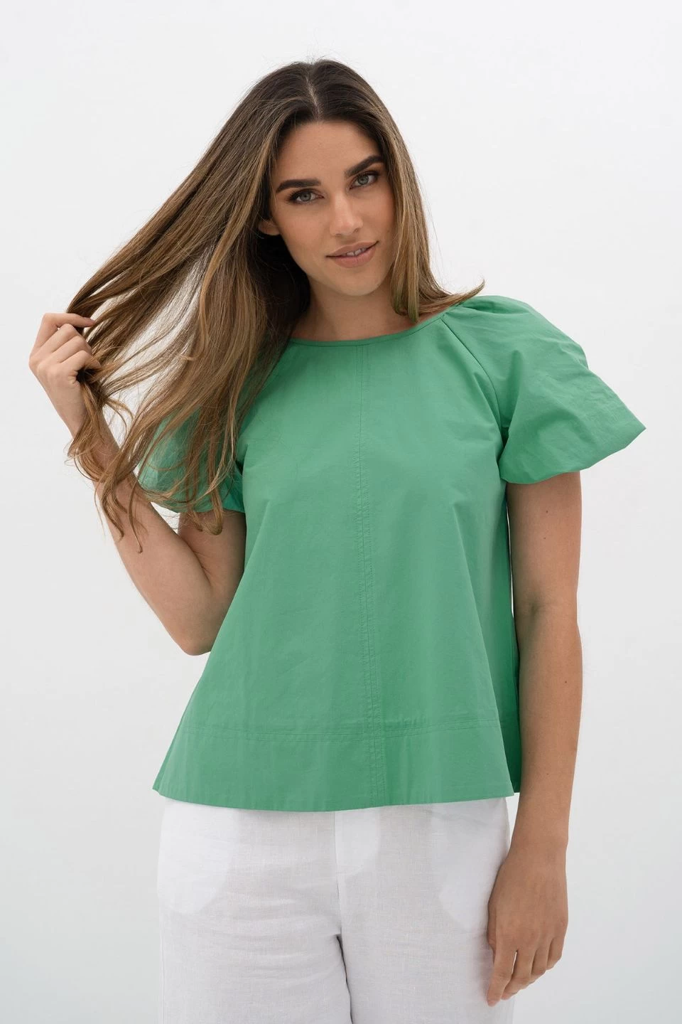 Bellini Green SS Blouse 3 Bellini Green SS Blouse