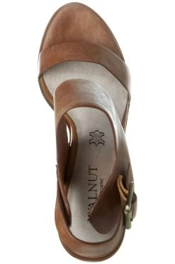 Havana Tan Leather Block Heel Shoe -Fashion Clothing Store Havana Heel Tan Leather 03