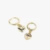 Heart Gold Huggie Hoop Earrings 1 Heart Gold Huggie Hoop Earrings -Fashion Clothing Store Heart Gold Huggie Hoop Earrings