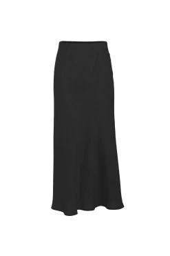 Utopia Black Linen Bias Cut Midi Skirt 13 Utopia Black Linen Bias Cut Midi Skirt -Fashion Clothing Store IMGL2454 1 1