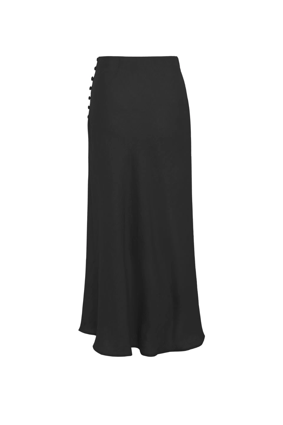 Utopia Black Linen Bias Cut Midi Skirt 7 Utopia Black Linen Bias Cut Midi Skirt - Image 5