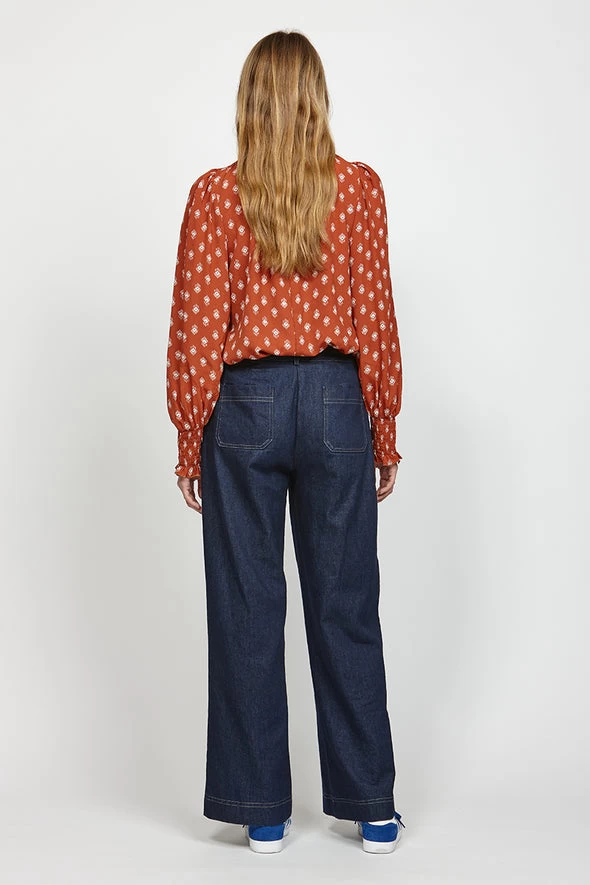 Miro Brick Print High Neck LS Top 5 Miro Brick Print High Neck LS Top - Image 3