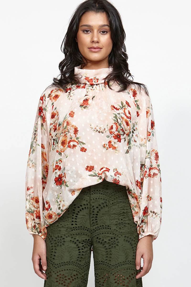 Context Ivory Floral LS Top 4 Context Ivory Floral LS Top - Image 2