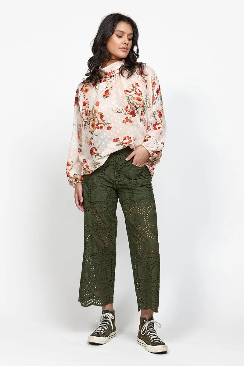 Context Ivory Floral LS Top 3 Context Ivory Floral LS Top