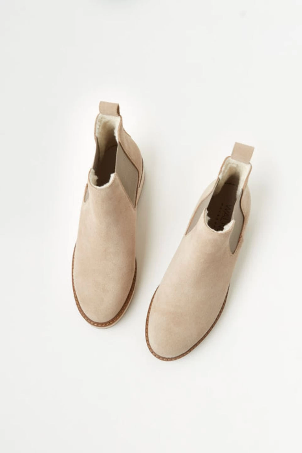 Jade Stacked Mushroom Suede Leather Ankle Boot 4 Jade Stacked Mushroom Suede Leather Ankle Boot - Image 2