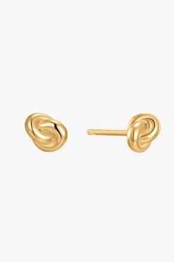 Ania Haie Forget Me Knot 4.3mm Gold Stud Earrings