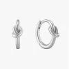 Ania Haie Forget Me Knot Huggie Hoop Silver 12mm Earrings 2 Ania Haie Forget Me Knot Huggie Hoop Silver 12mm Earrings -Fashion Clothing Store KNOTSILVER