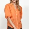 Hue Orange Puff Sleeve Button Front Shirt 2 Hue Orange Puff Sleeve Button Front Shirt -Fashion Clothing Store LB1931HueShirt CROP 800x acae88ff ed5e 4939 ab70 a9bd86f3a181