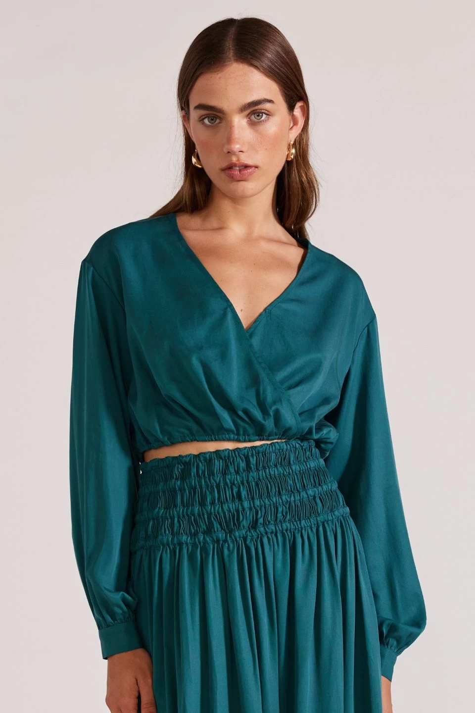 Leila Emerald LS Cropped Top 3 Leila Emerald LS Cropped Top