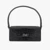 Limo Black Croc Rectangle Top Handle 90's Bag 1 Limo Black Croc Rectangle Top Handle 90's Bag -Fashion Clothing Store LINOFRONT