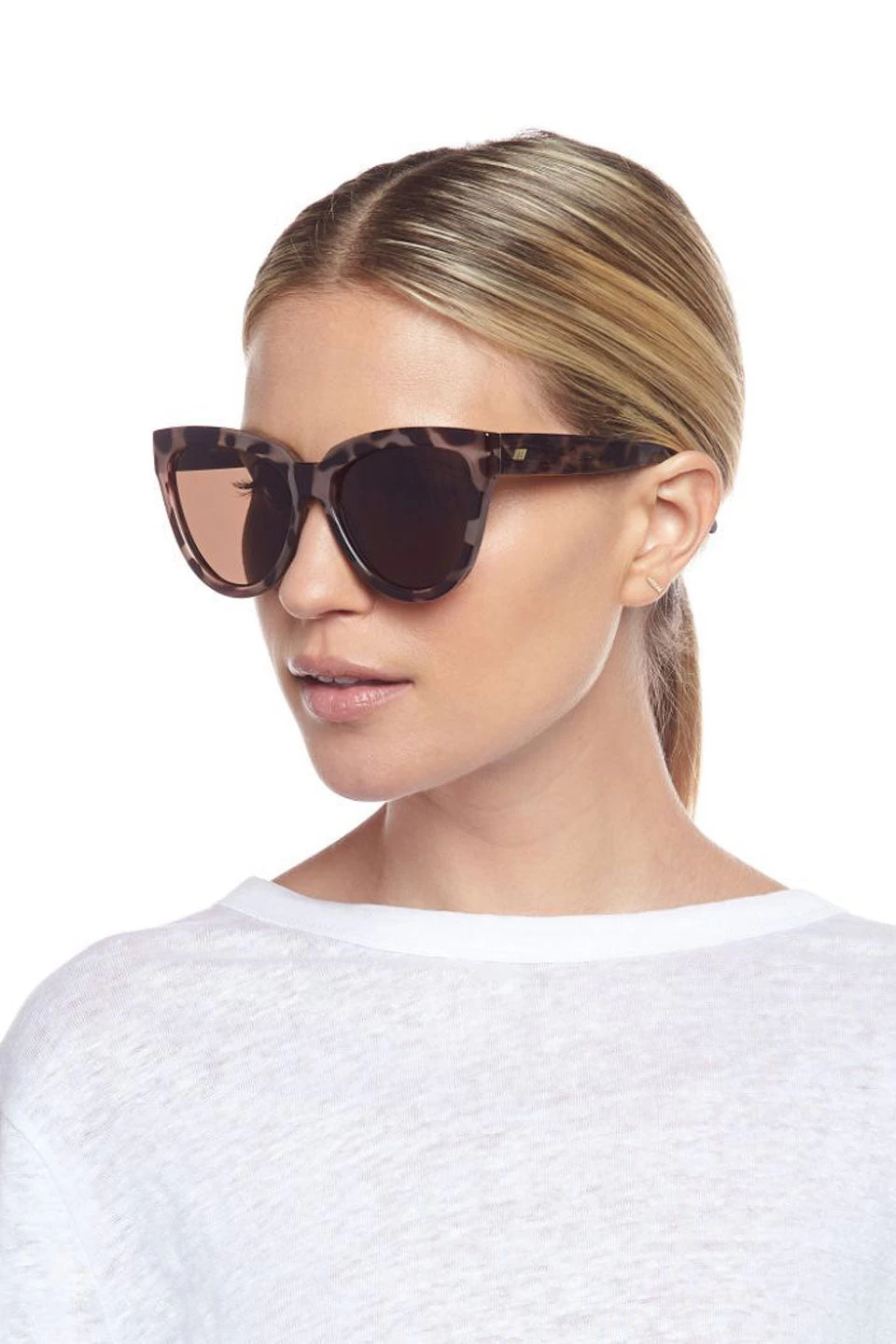 Le Specs Liar Liar Oversized Catseye Tort Brown Lens Sunglasses 4 Le Specs Liar Liar Oversized Catseye Tort Brown Lens Sunglasses - Image 2