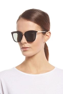 Le Specs Caliente Black Gold Arms Khaki Lens Sunglasses 6 Le Specs Caliente Black Gold Arms Khaki Lens Sunglasses -Fashion Clothing Store LSP1702012 1 CALIENTE 2