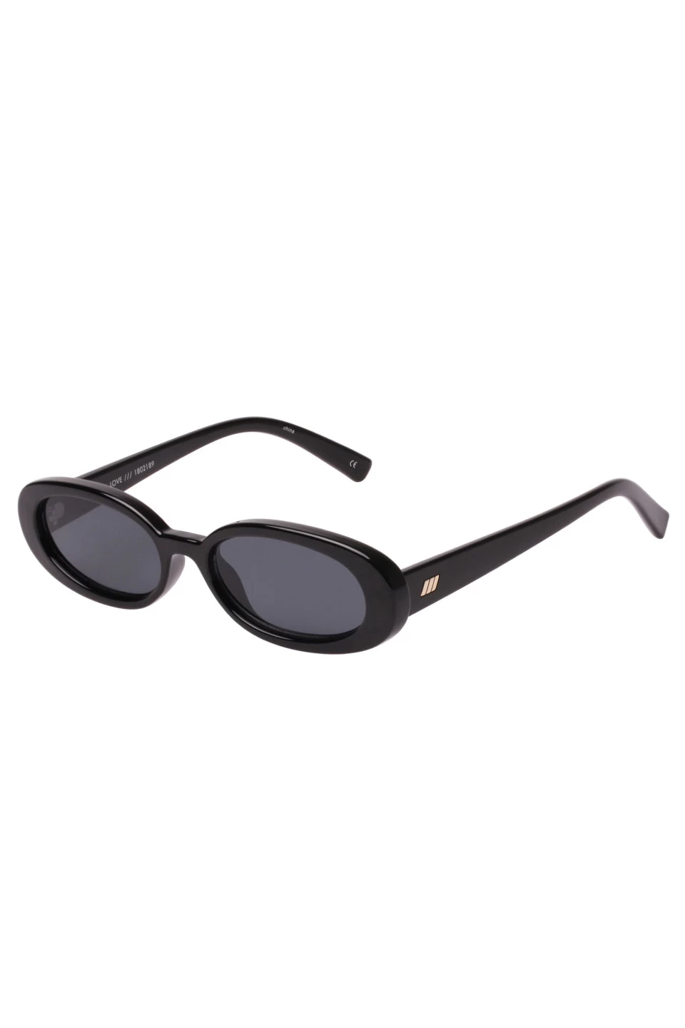 Le Specs Outta Love Oval Black Smoke Lens Sunglasses 5 Le Specs Outta Love Oval Black Smoke Lens Sunglasses - Image 3