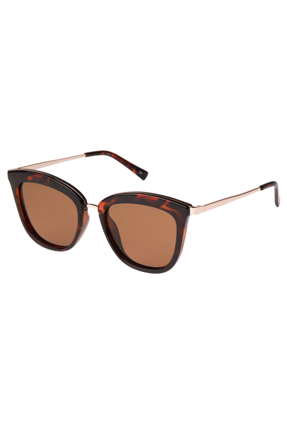 Le Specs Caliente Tort Gold Arms Brown Polarised Lens Sunglasses 5 Le Specs Caliente Tort Gold Arms Brown Polarised Lens Sunglasses - Image 3