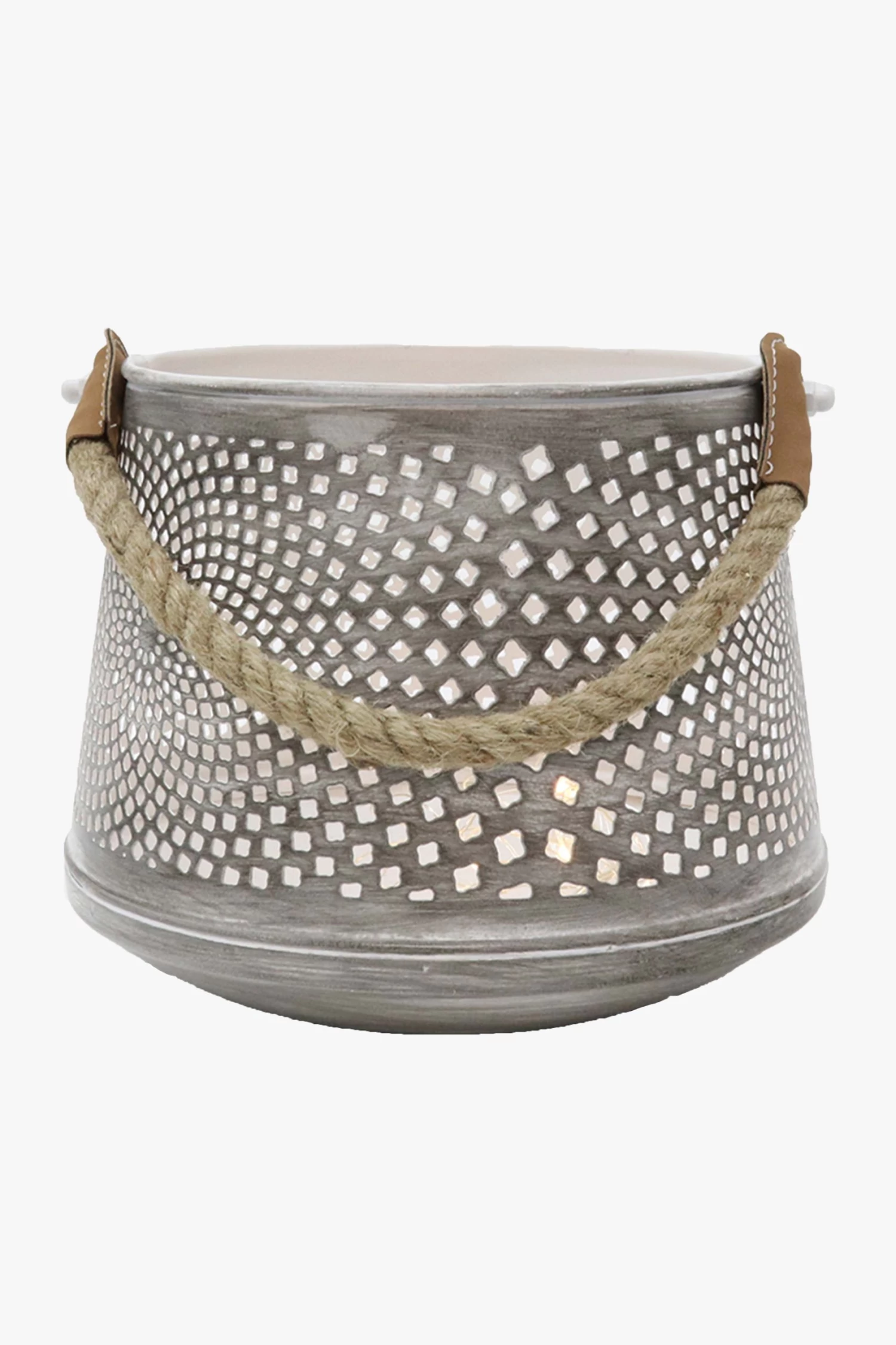 Lantern Dubai Medium Grey White 3 Lantern Dubai Medium Grey White