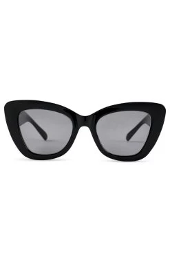 Mulholland Large Cats Eye Black Sunglasses