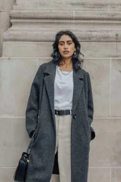 Marlo Black Felted Coat