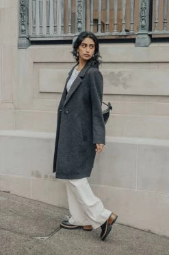 Marlo Black Felted Coat 11 Marlo Black Felted Coat -Fashion Clothing Store Marlocoatcharcoal billiejeanecru4