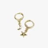 Moon And Star Gold Huggie Earrings 2 Moon And Star Gold Huggie Earrings -Fashion Clothing Store Moon and Star Gold Huggie Earrings