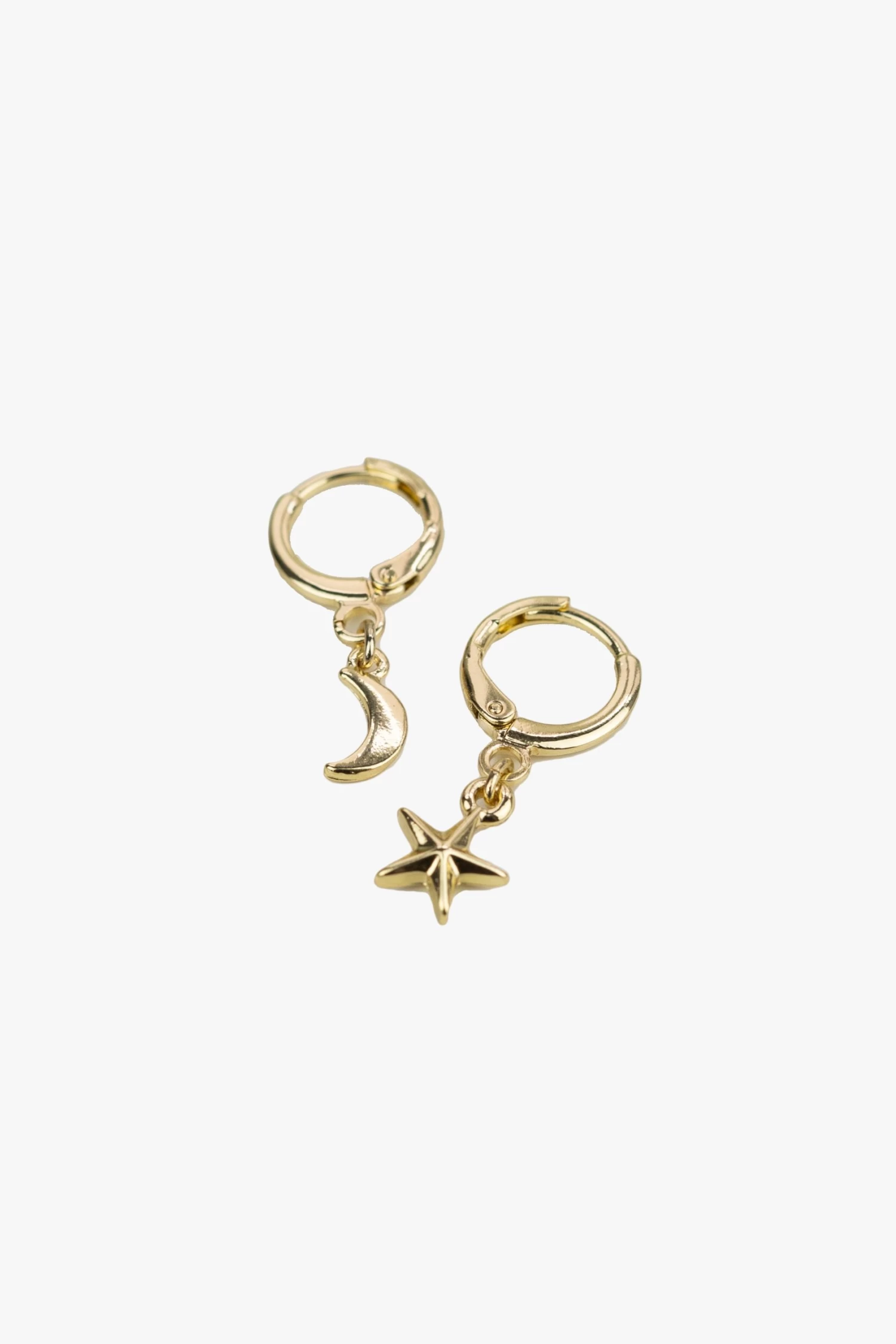 Moon And Star Gold Huggie Earrings 3 Moon And Star Gold Huggie Earrings