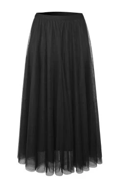 Muse Black Tulle Layered Midi Skirt -Fashion Clothing Store MuseBlackTulleLayeredMidiSkirt Ghost