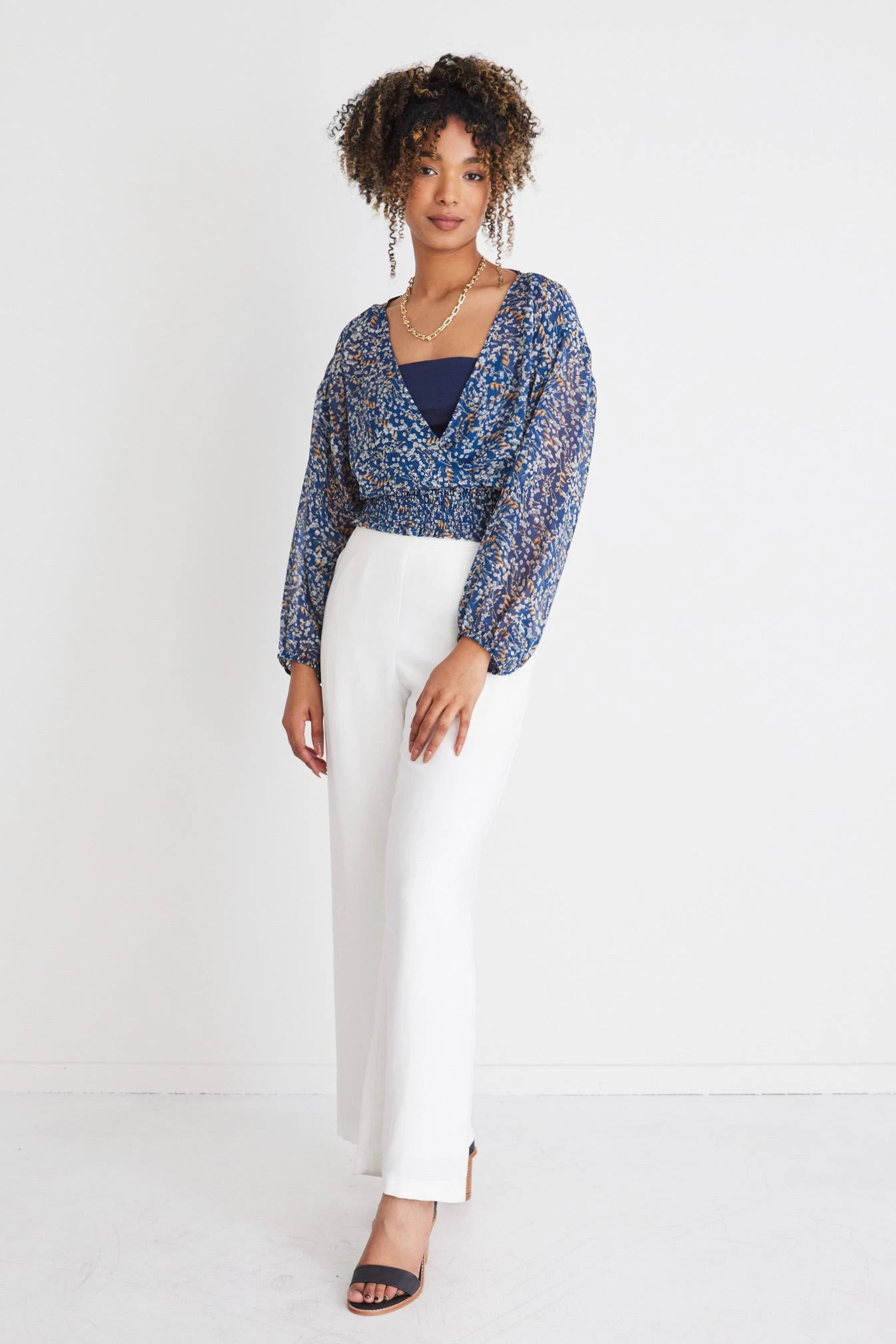 Nightfall Ocean Ditsy Sheer Cropped Ls Top 5 Nightfall Ocean Ditsy Sheer Cropped Ls Top - Image 3