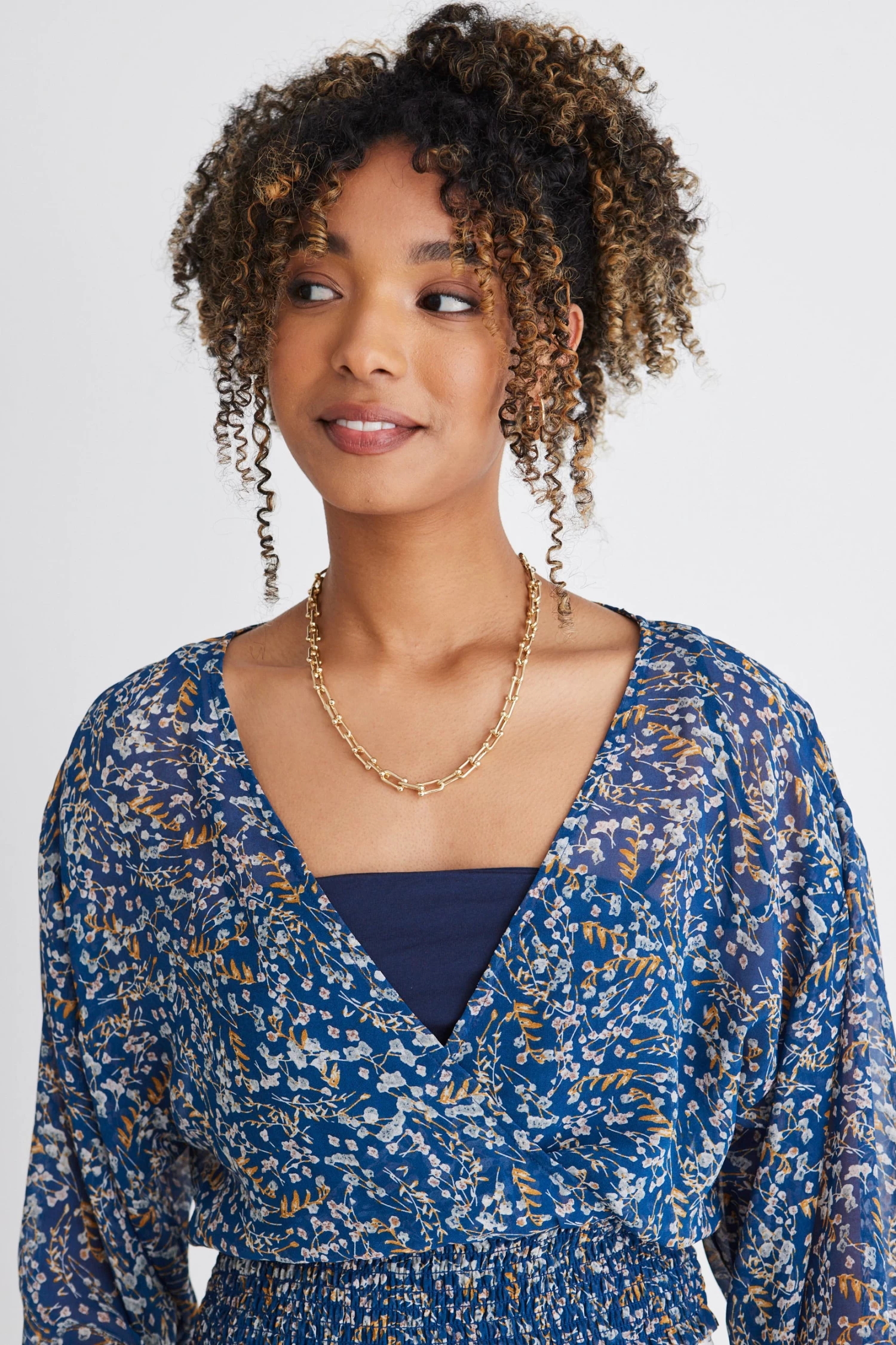 Nightfall Ocean Ditsy Sheer Cropped Ls Top 4 Nightfall Ocean Ditsy Sheer Cropped Ls Top - Image 2