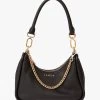 Odette Black Handbag With Gold Chain Detail 1 Odette Black Handbag With Gold Chain Detail -Fashion Clothing Store OdetteBlackHandbagwithGoldChainDetail