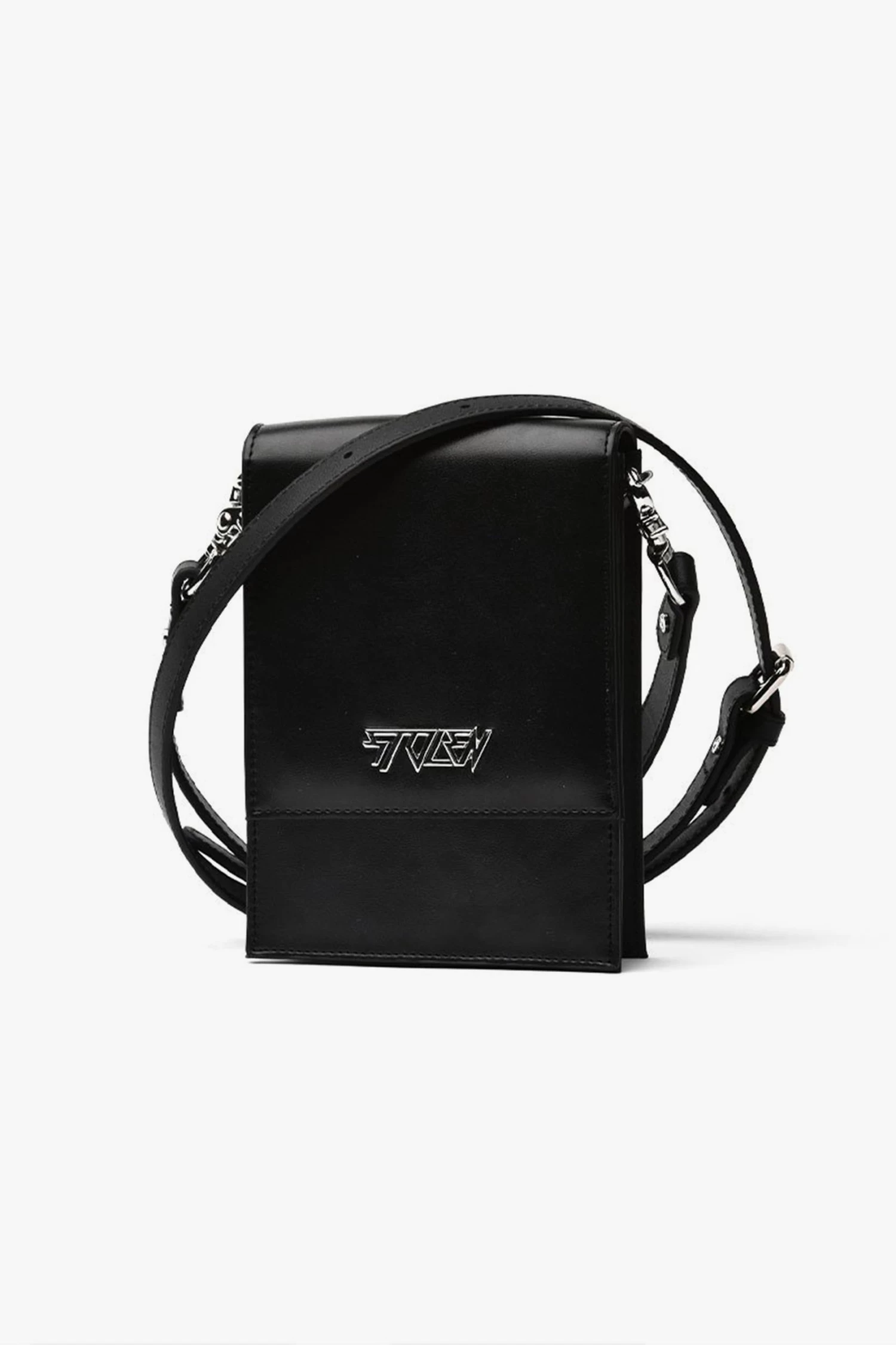 On Tour Black Leather Cross Body Phone Bag With Silver Hardware 3 On Tour Black Leather Cross Body Phone Bag With Silver Hardware