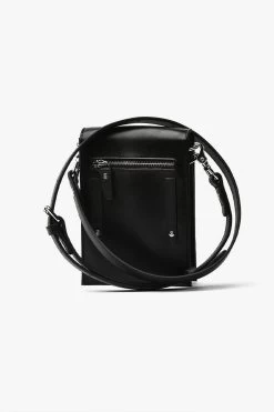 On Tour Black Leather Cross Body Phone Bag With Silver Hardware 7 On Tour Black Leather Cross Body Phone Bag With Silver Hardware -Fashion Clothing Store OnTourBlackLeatherCrossBodyPhoneBagwithSilverHardware2