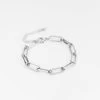 Oval Chain Rhodium Bracelet 2 Oval Chain Rhodium Bracelet -Fashion Clothing Store Oval Chain Rhodium Bracelet