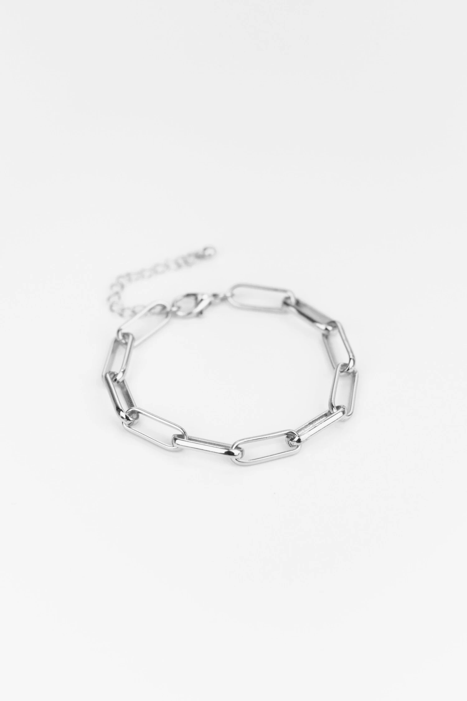 Oval Chain Rhodium Bracelet 3 Oval Chain Rhodium Bracelet