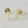 Pearl Bar Stud Earrings Gold 1 Pearl Bar Stud Earrings Gold -Fashion Clothing Store PearlBarStudEarringsGold1