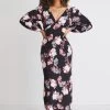 Phoenix Pink Vintage Floral Satin Ls Empire Bias Midi Dress 1 Phoenix Pink Vintage Floral Satin Ls Empire Bias Midi Dress -Fashion Clothing Store PhenixFloralSatinEmpireMidiDressVintageFloral6