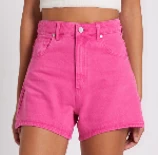 ABRAND JEANS A Venice Super Pink Cut Off Denim Short