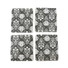 Set 4 Charcoal Floral Coaster -Fashion Clothing Store Picture22