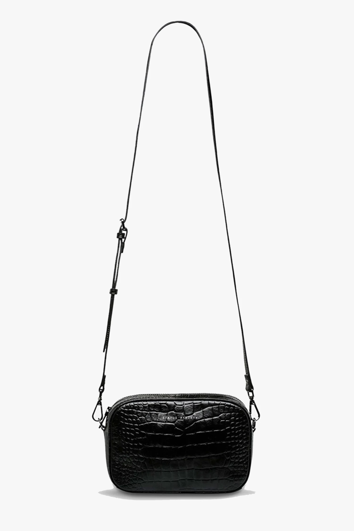 Plunder Black Croc Cross Body Bag 3 Plunder Black Croc Cross Body Bag