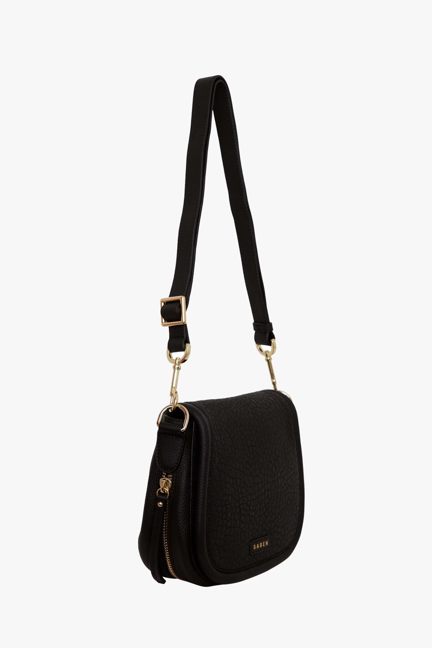 Sadie Black Bubble Saddle Shoulder Bag 7 Sadie Black Bubble Saddle Shoulder Bag - Image 5