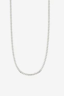 Pilgrim Talia Flat Snake Chain Silver Necklace EOL