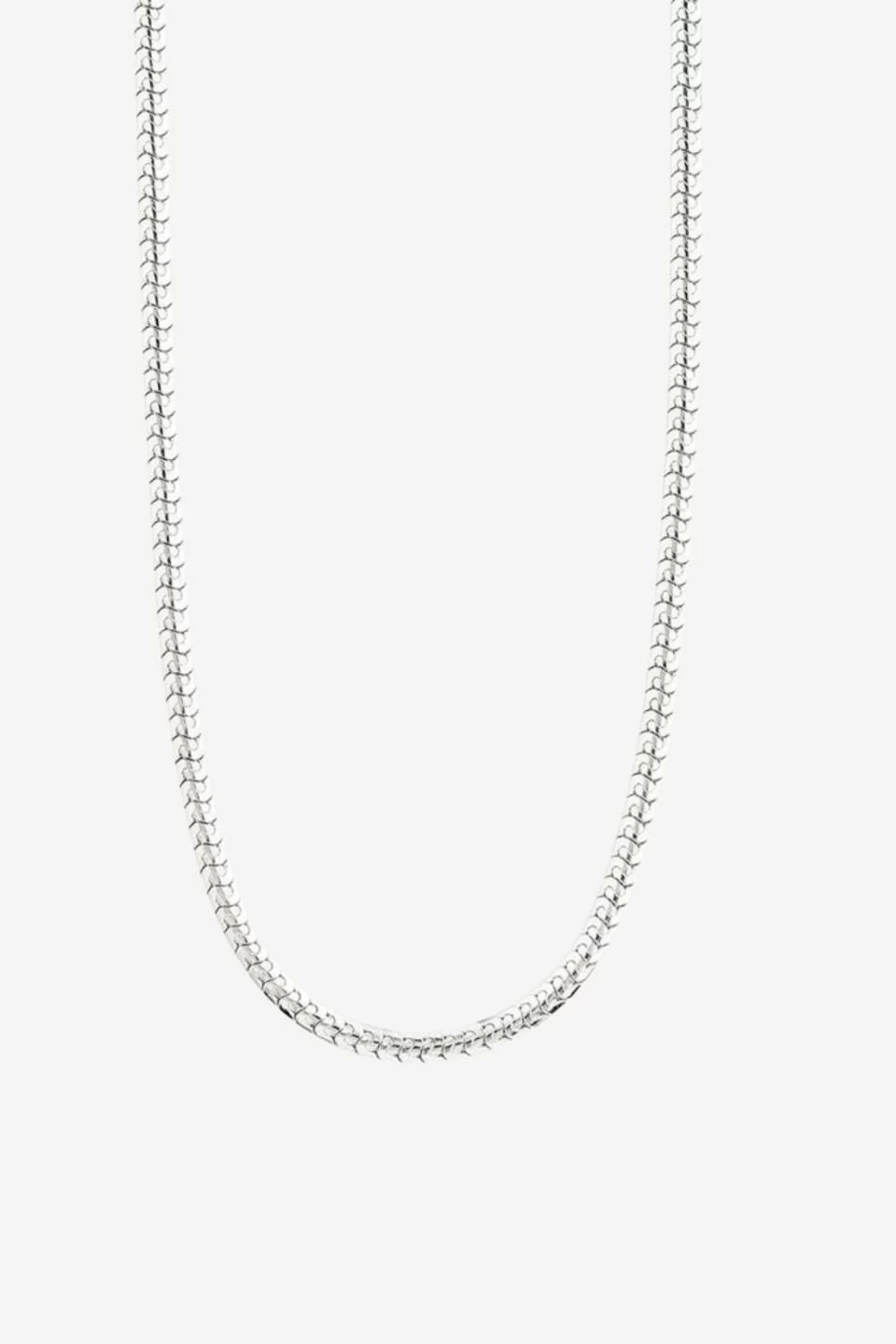 Pilgrim Talia Flat Snake Chain Silver Necklace EOL 3 Pilgrim Talia Flat Snake Chain Silver Necklace EOL