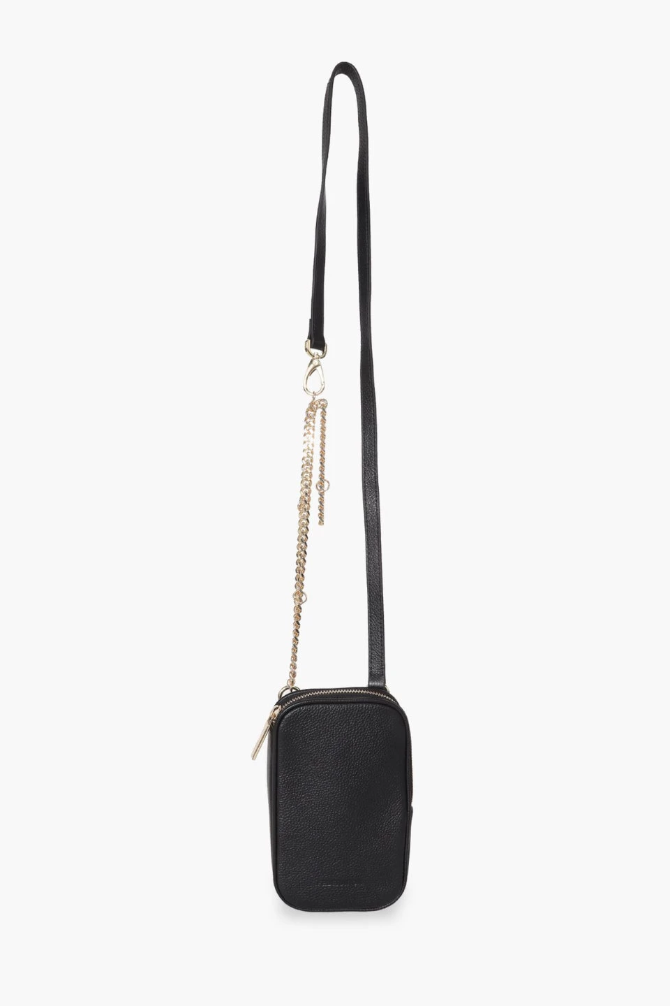 Attached To Me Black Leather Gold Chain Phone Bag 3 Attached To Me Black Leather Gold Chain Phone Bag