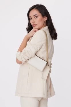 Lily Crossbody Small Alabaster Bag With Chain Strap 9 Lily Crossbody Small Alabaster Bag With Chain Strap -Fashion Clothing Store Saben Lily Alabaster model web 2 5000x 1